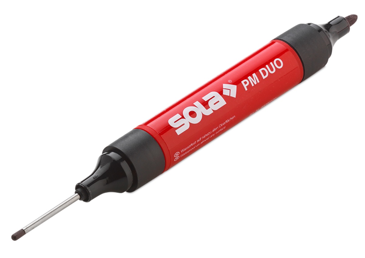 Merkepenn Sola PMDUO; 15 cm; svart