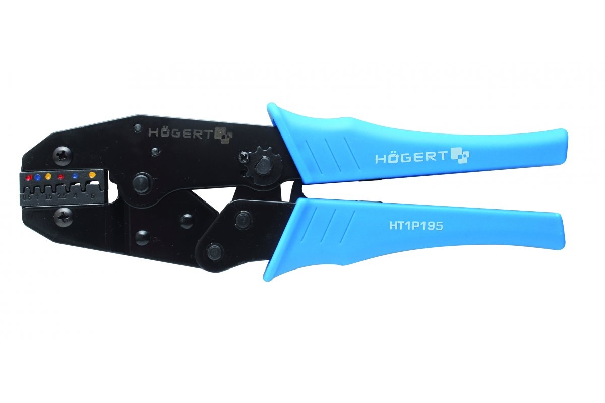 Crimpverktøy for isolerte kabeløyer og kontakter Hogert HT1P195; 220 mm