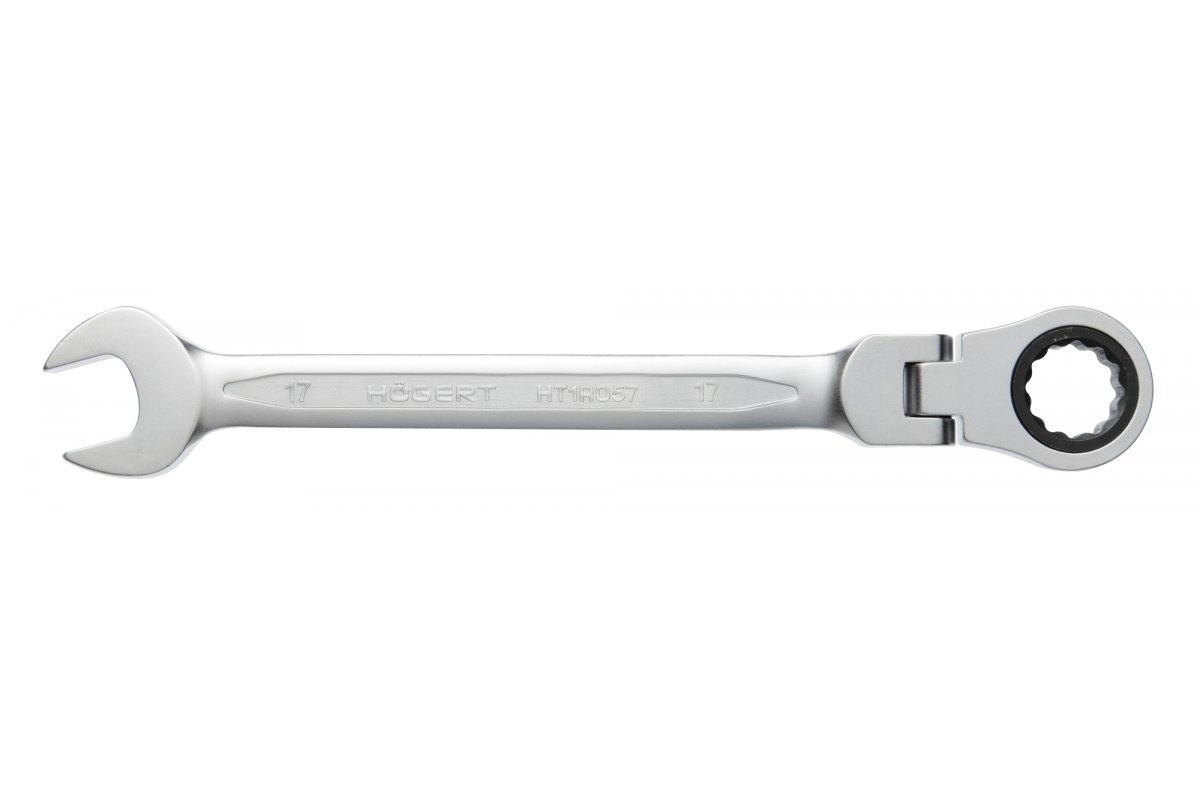 Fastnøkkel med skralle Hogert HT1R059; 19 mm