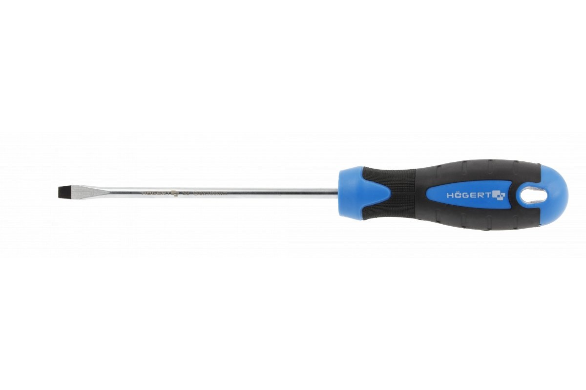 Flat skrutrekker Hogert HT1S012; SL6; 100 mm