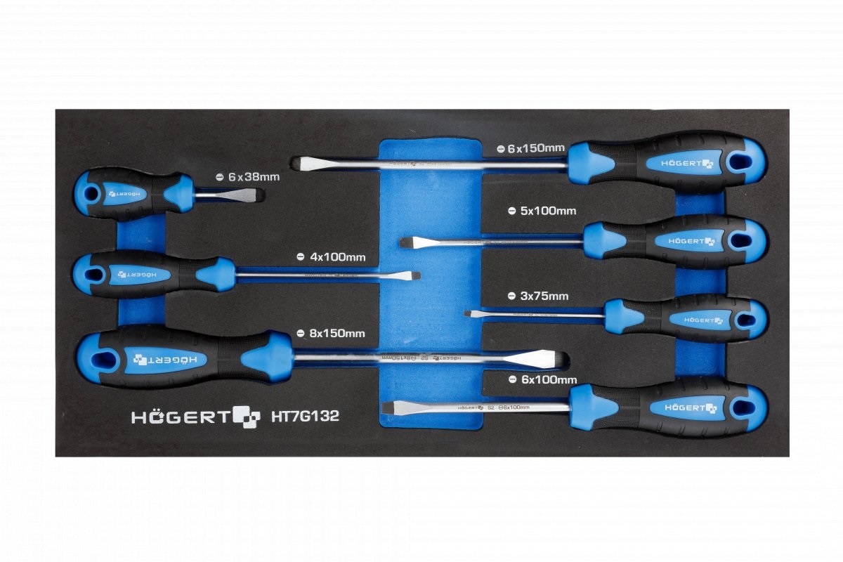 Skrutrekkersett Hogert HT7G132; 7  stk