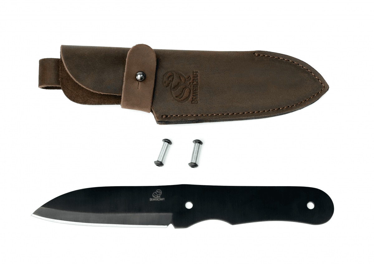 Kniv med hylster BeaverCraft BSH-kit 5; 210 mm