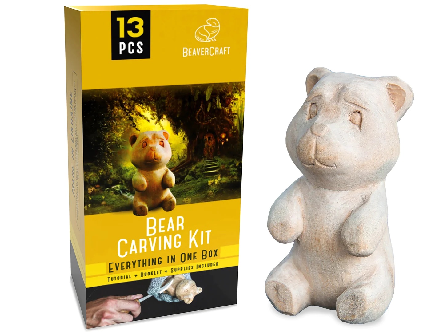 Utskjæringskit BeaverCraft DIY05; for figurutskjæring til nybegynnere