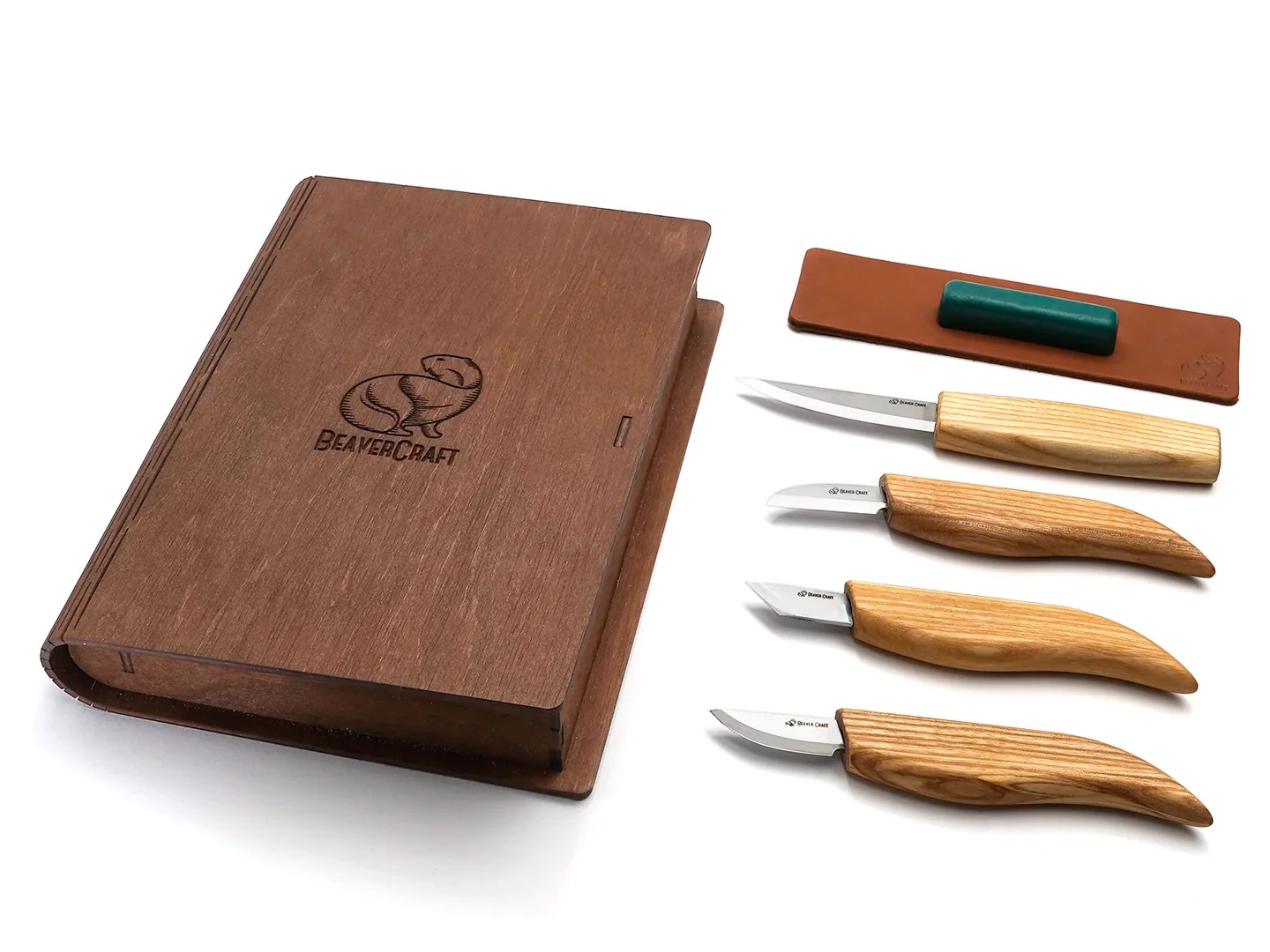 Utskjæringskit BeaverCraft S07 Book; for utskjæring av skjeer og andre treprodukter