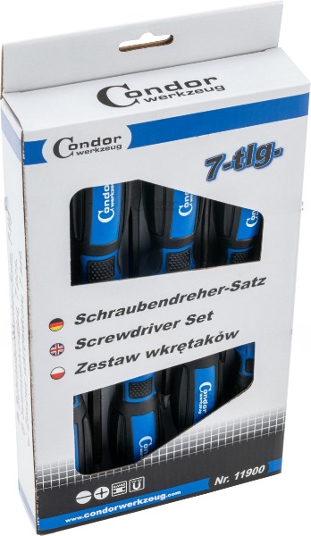 Slagtrekker sett Condor Werkzeug C11900; SL/PH; 7 stk