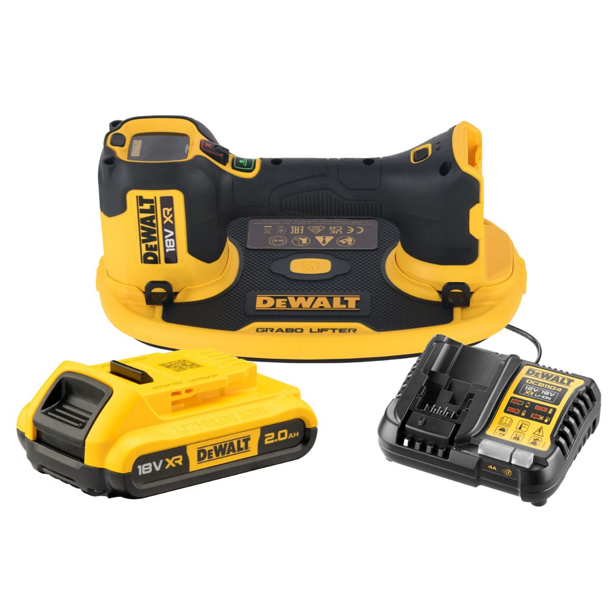 Sugekopp for glass DeWalt DCE590D1T-QW; 120 kg; 18 V; 1x2,0 Ah batt.