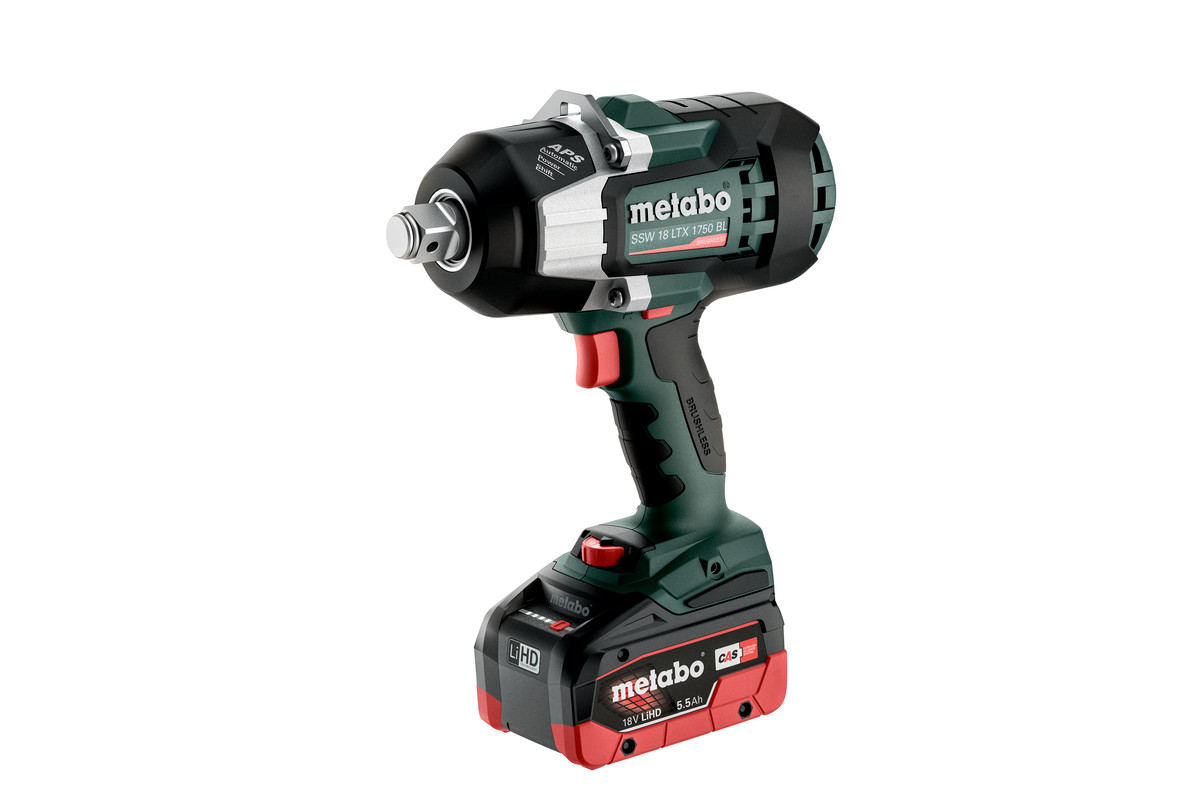 Slagmuttertrekker Metabo SSW 18 LTX 1750 BL; 18 V; 2x5,5 Ah batt.