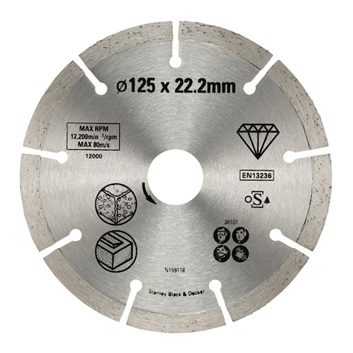 Diamantkappeskive Stanley STA38107-XJ; 125x22,23 mm