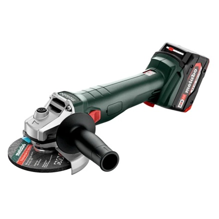 Batteridrevet vinkelsliper Metabo W 18 7-125; 18 V; 2x4,0 Ah batt.