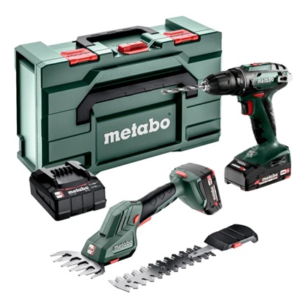 Verktøysett Metabo Combo Set 2.2.5 (BS 18 + SGS 18 LTX Q); 18 V; 2x2,0 Ah batt.