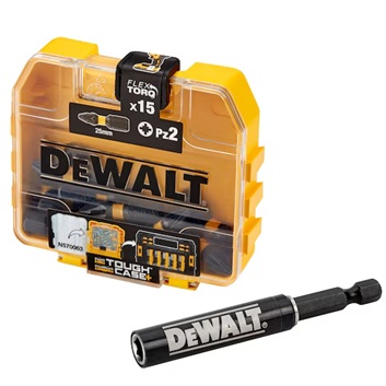 Bitssett DeWalt DT70618T-QZ; PZ2; 15 stk. + Magnetholder