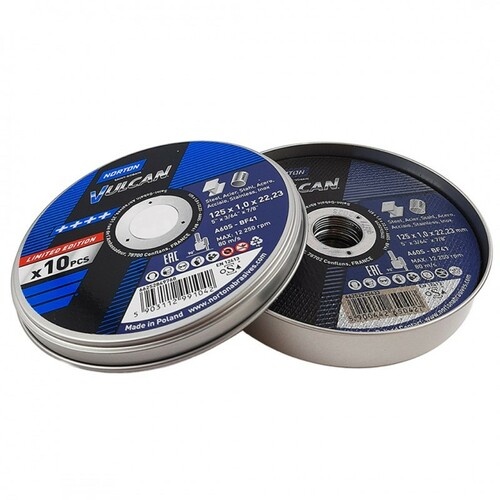 Abrasiv kappeskive Norton 66252849768; 125 mm; 10 stk