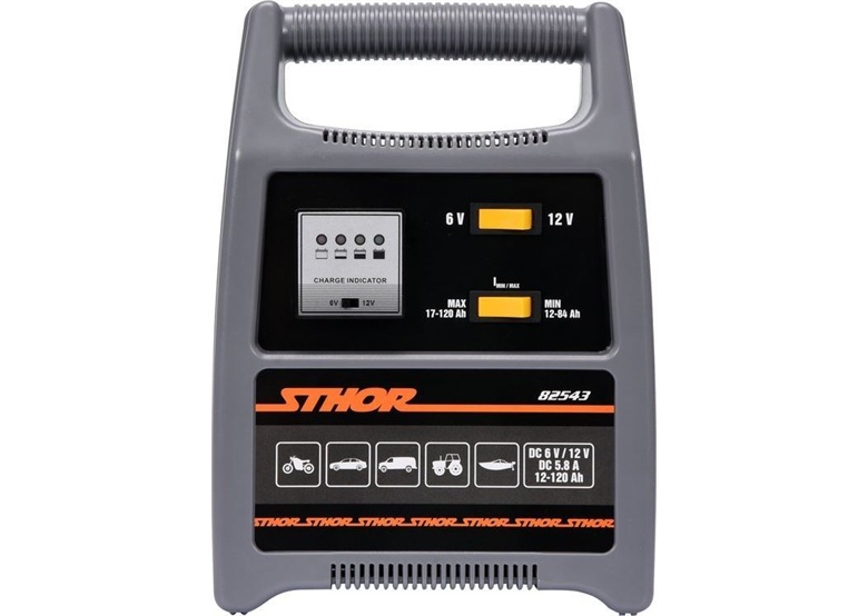 Batterilader til biler Sthor 82543; 6/12 V; 8 A; 1x120,0 Ah