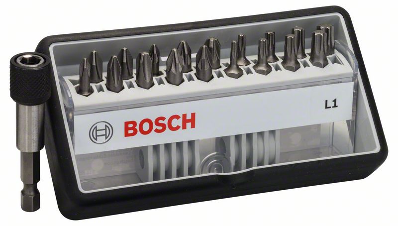 Bitssett Extra Hard; PH; PZ; T; 18 stk. + holder