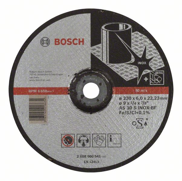 Slipeskive Bosch AS 30 S INOX BF; 230x6 mm