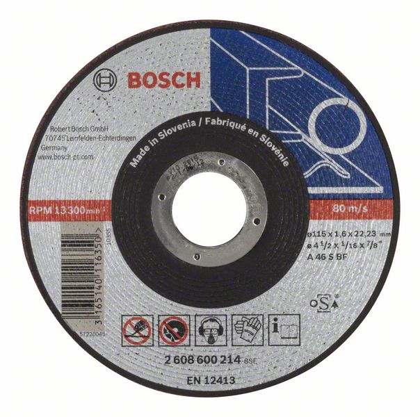Abrasiv kappeskive Bosch A46 S BF; 115x1,6 mm