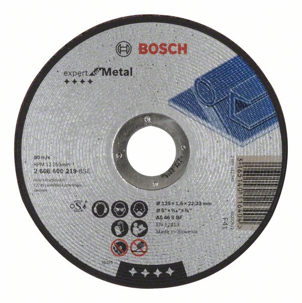 Abrasiv kappeskive Bosch A46 S BF; 125x1,6 mm