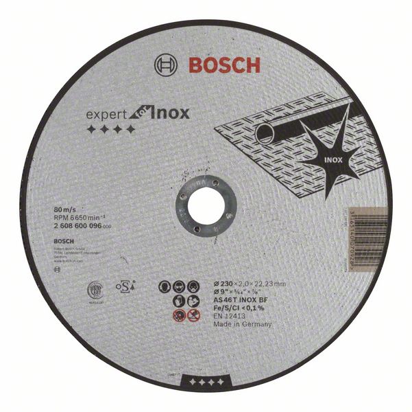 Abrasiv kappeskive Bosch AS 46 T INOX BF; 230x2 mm