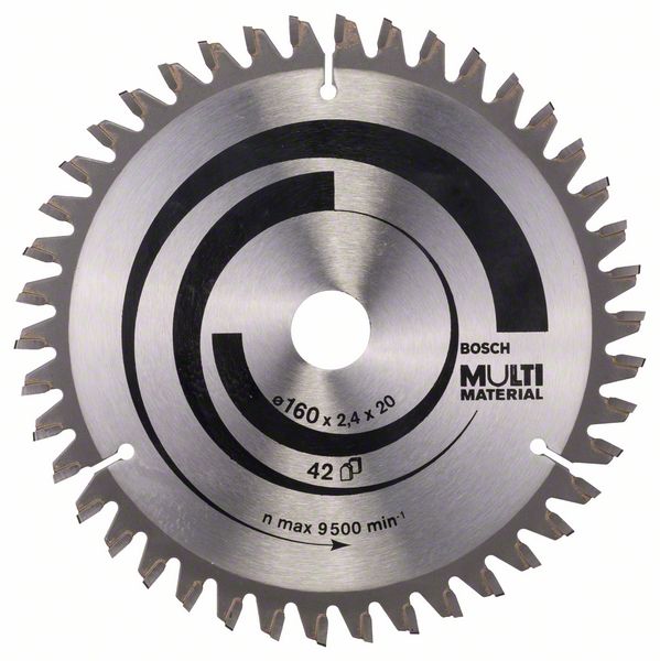 Sagblad for tre Bosch MULTI MATERIAL; 160x2,4x20,0 mm; Z42; -5°