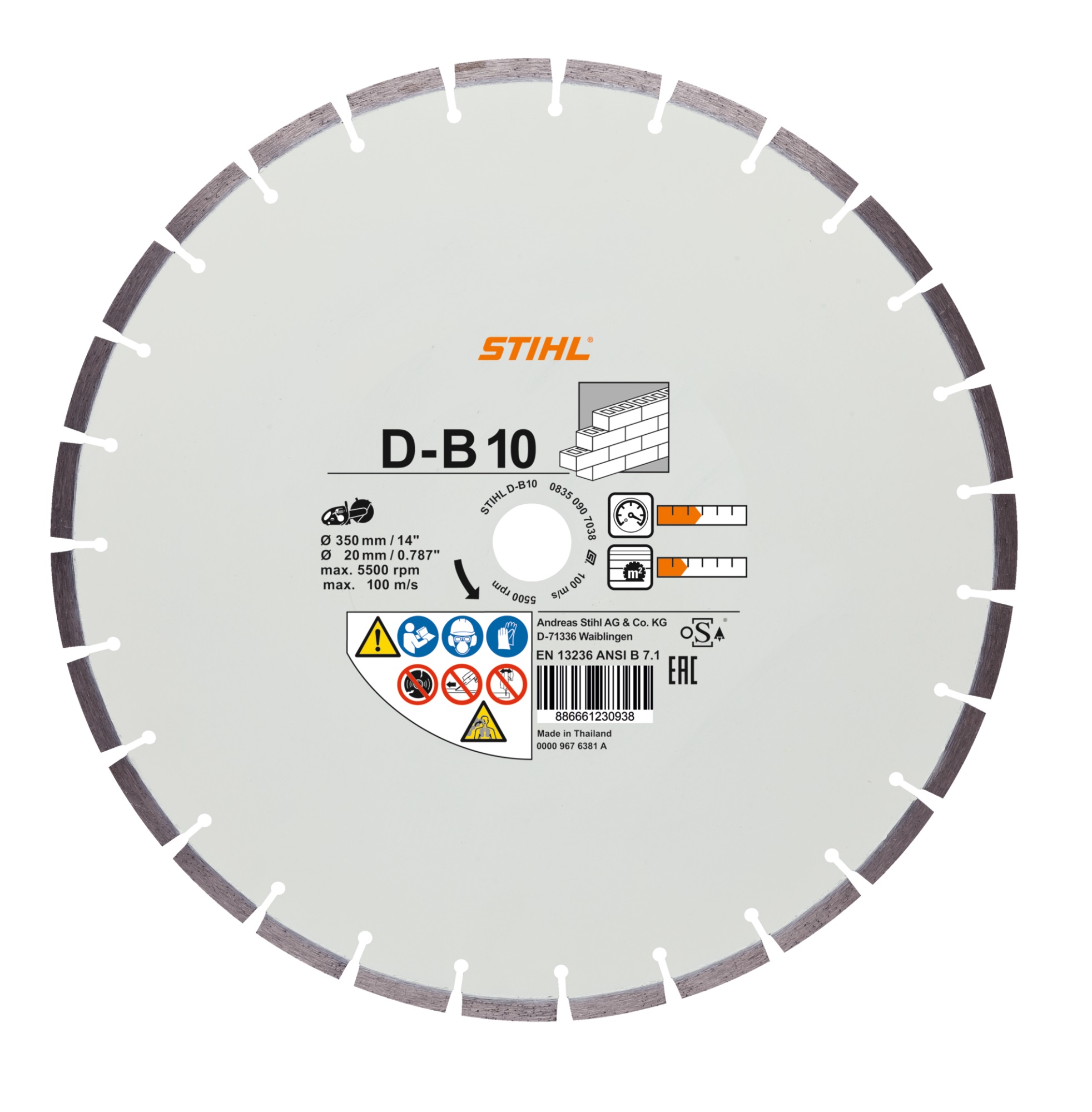 Diamantkappeskive Stihl 08350907052; 350 mm