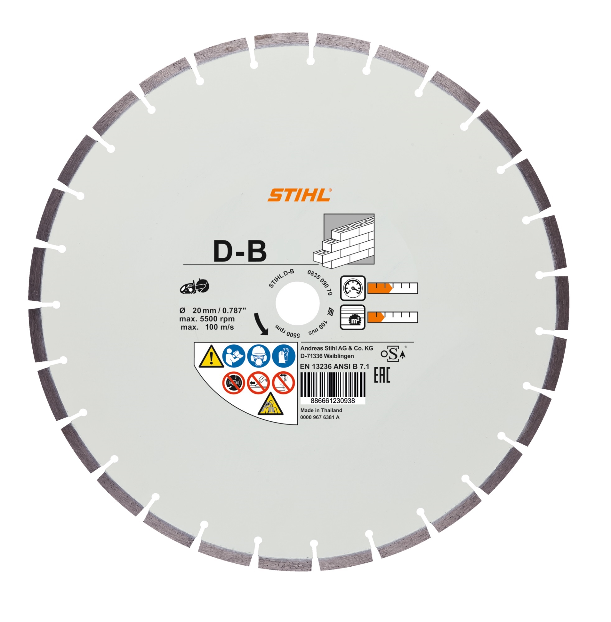 Diamantkappeskive Stihl 08350907050; 230 mm