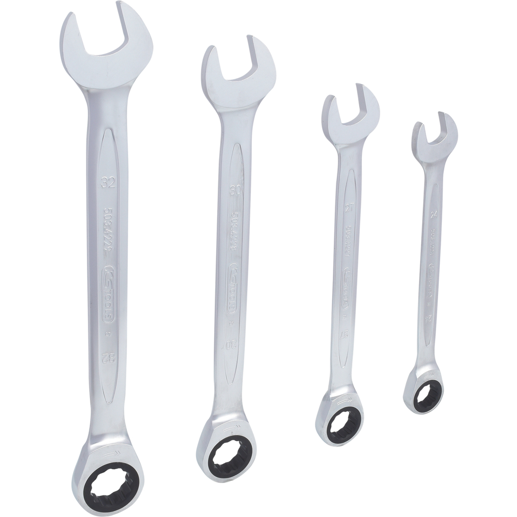 Skralle fastnøkkelsett KS Tools 503.4270; 4 stk