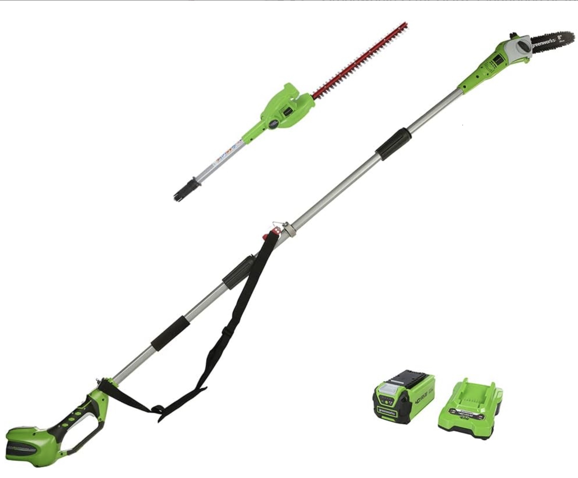 Multifunksjonelt hageverktøy Greenworks GD40PSHK4; 40 V; 1x4,0 Ah batt.