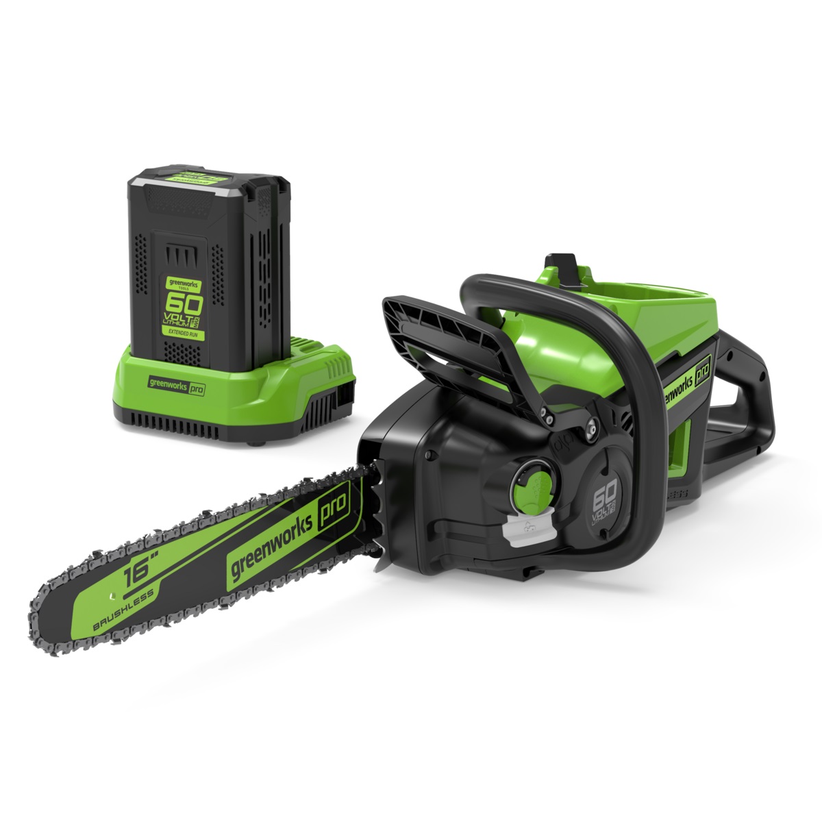 Motorsag Greenworks GD60CS40K4; 60 V; 1x4,0 Ah  batteri.; 40 cm sverd