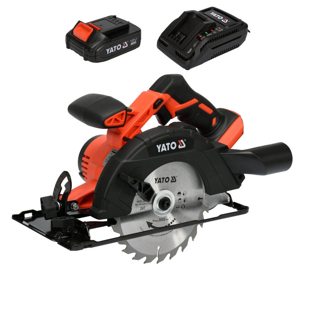 Batteridrevet sirkelsag Yato YT-82810; 18 V; 1x2,0 Ah batt.