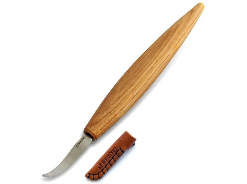 Kniv BeaverCraft SK4LS; 60 mm; for utskjæring av treskje (venstrehendt)