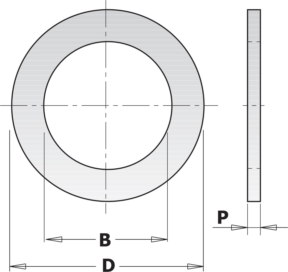 Reduksjonsring CMT 299.405.00; 1,6x25,4x30 mm