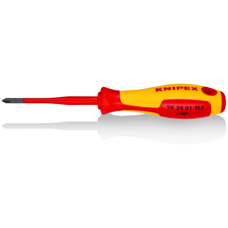Skrutrekker Knipex 982401SLS; SL/PH1; 80 mm; kryss, spor
