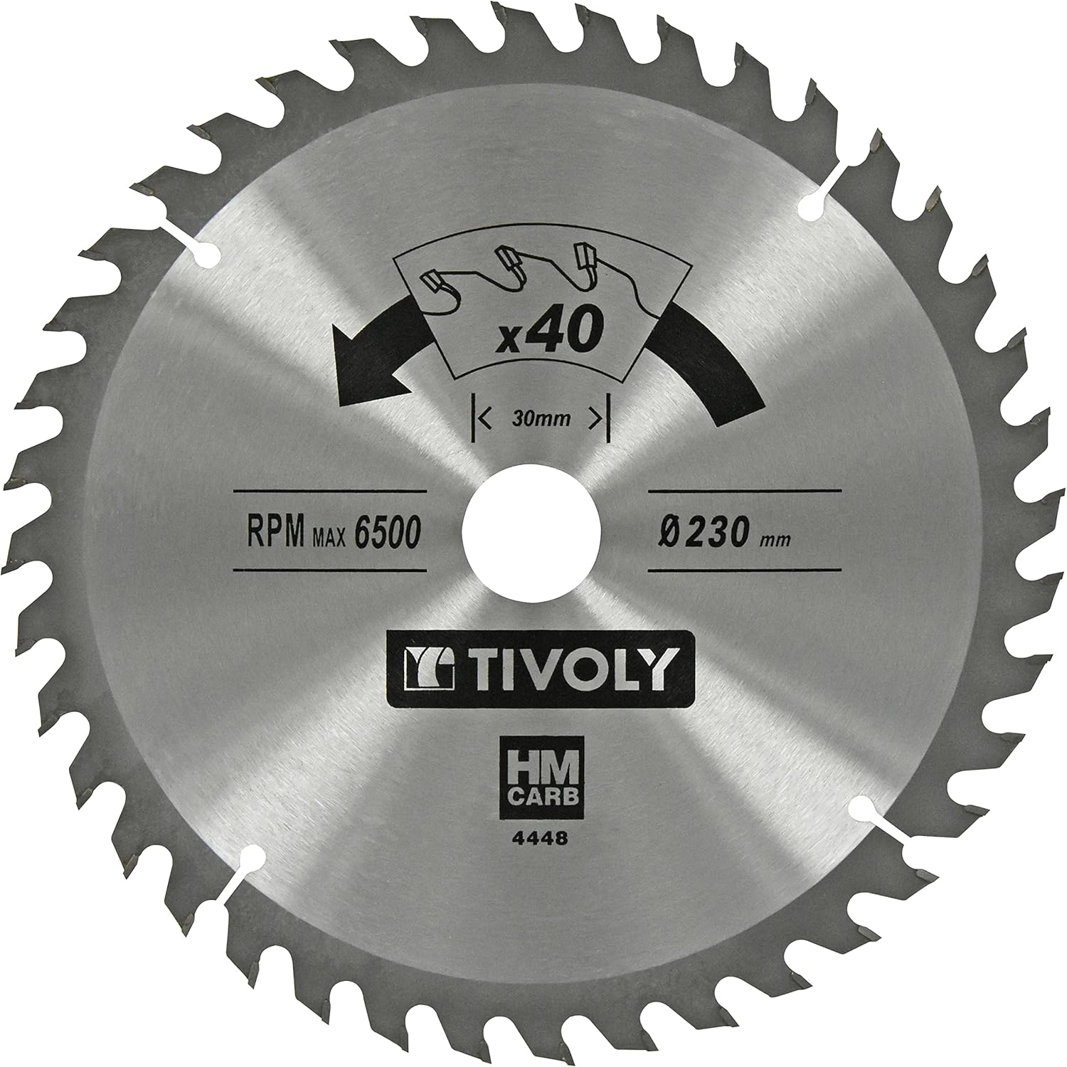 Sagblad for tre Tivoly XT50514004448; 230x1,8x30 mm; Z40