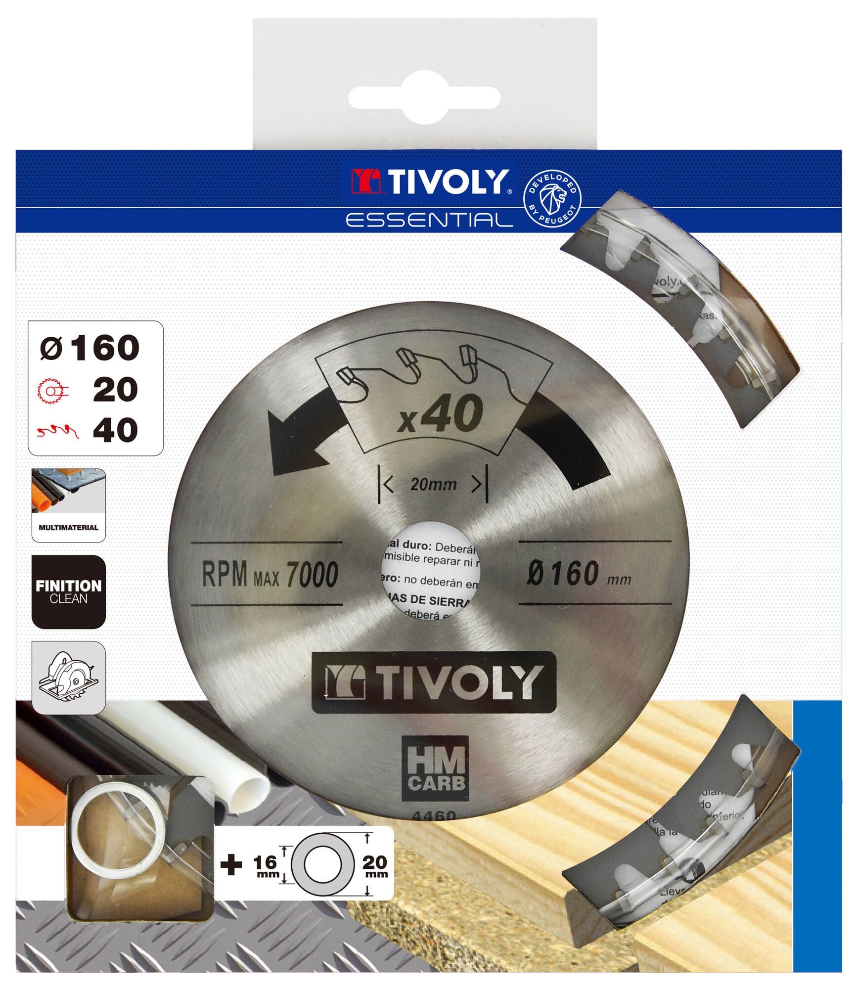 Universal sagblad Tivoly XT50514004460; 160x1,5x20 mm; Z40