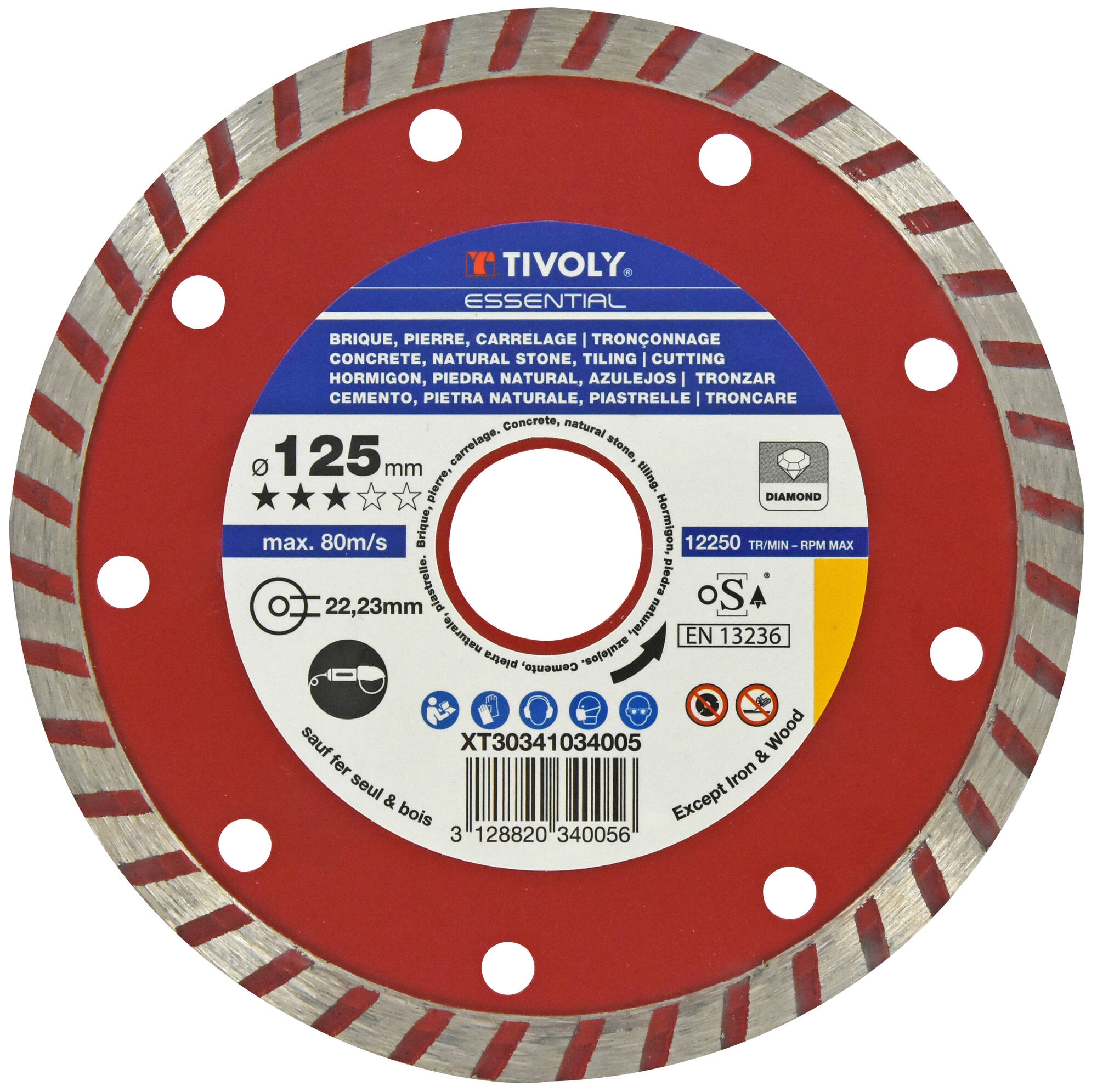Diamantkappeskive Tivoly XT30341034005; 125 mm