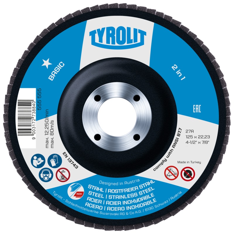 Lamellrondeller Tyrolit 34659316; 125 mm; P80