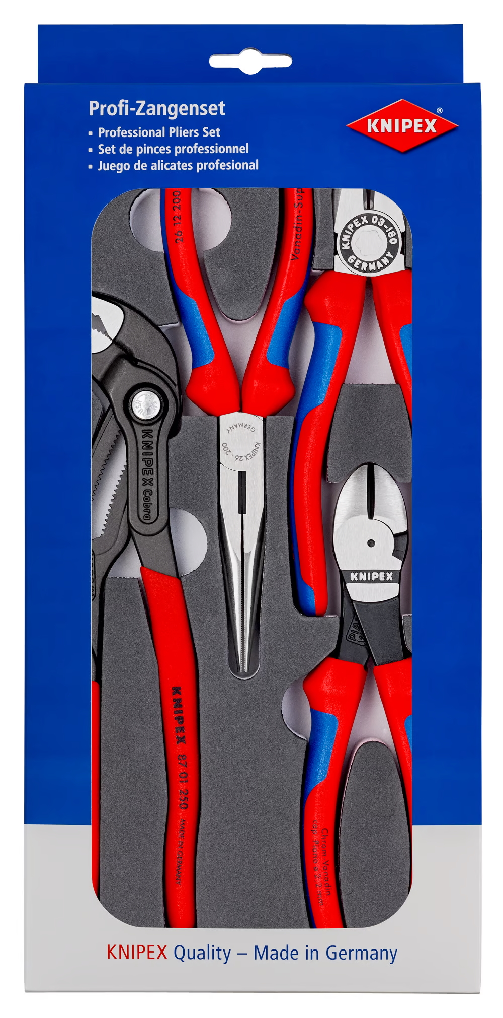 Tangsett Knipex 002001V15; 4 stk