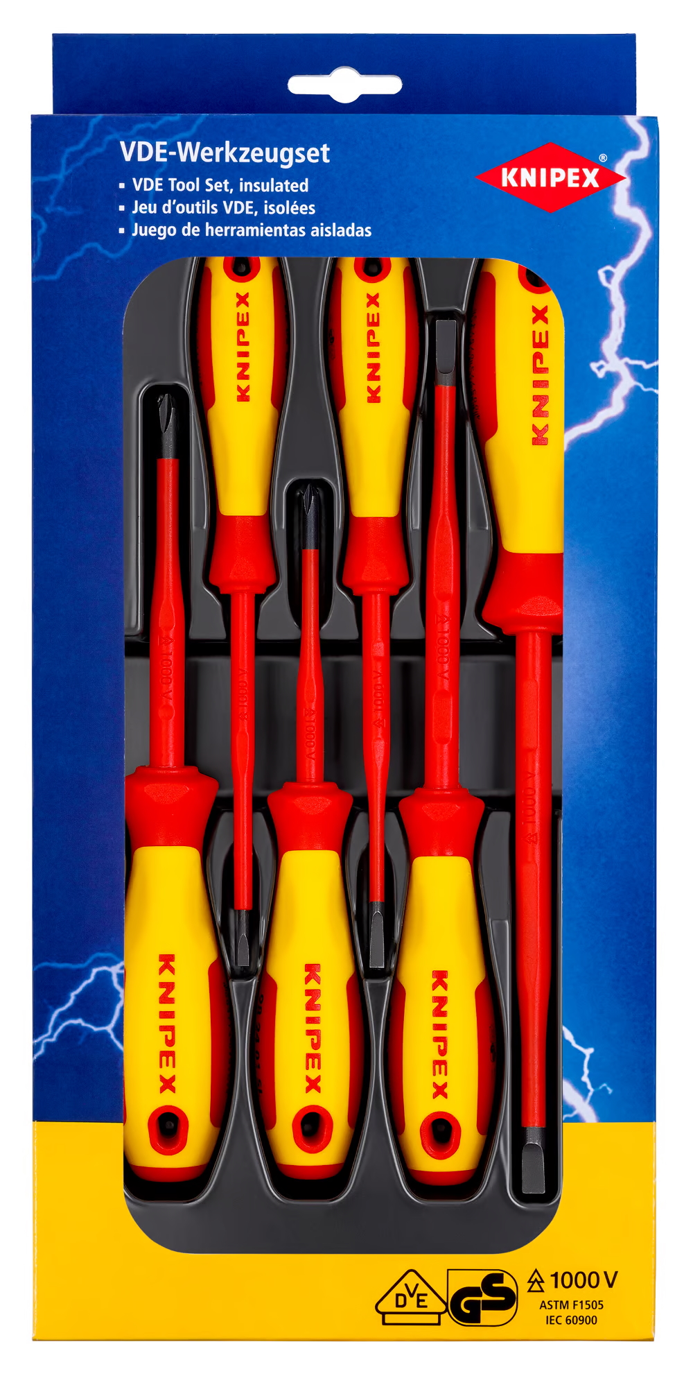 Skrutrekkersett Knipex 002012V02; 6 stk