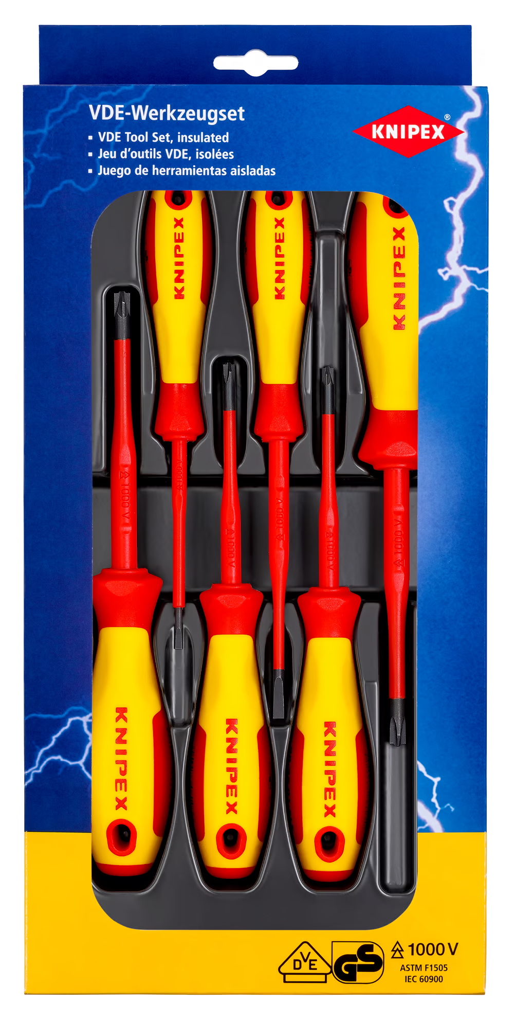Skrutrekkersett Knipex 002012V05; 6 stk