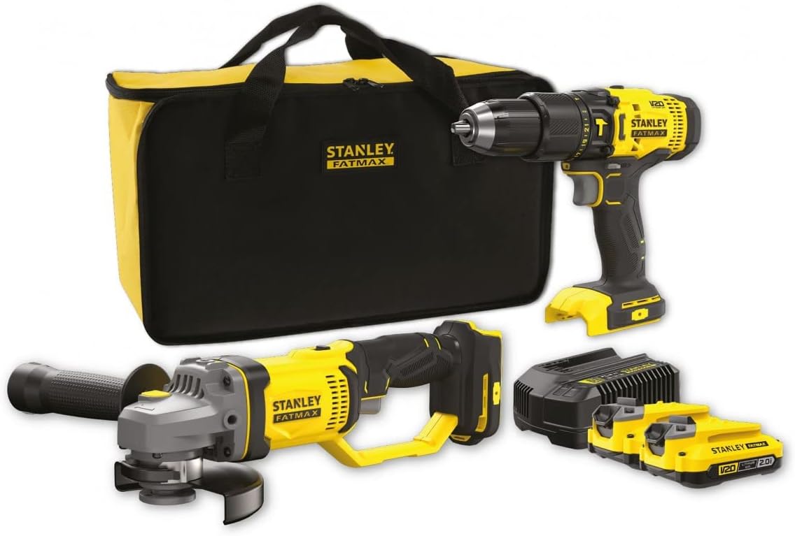 Verktøysett Stanley SFMCK471D2S-QW (SFMCD700 + SFMCG400); 18 V; 2x2,0 Ah batt.