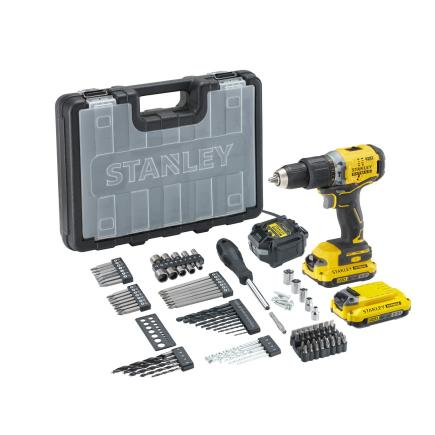 Slagskrutrekker / bor Stanley SFMCD715D2A-QW; 18 V; 2x2,0 Ah akum. batt. + tilbehør