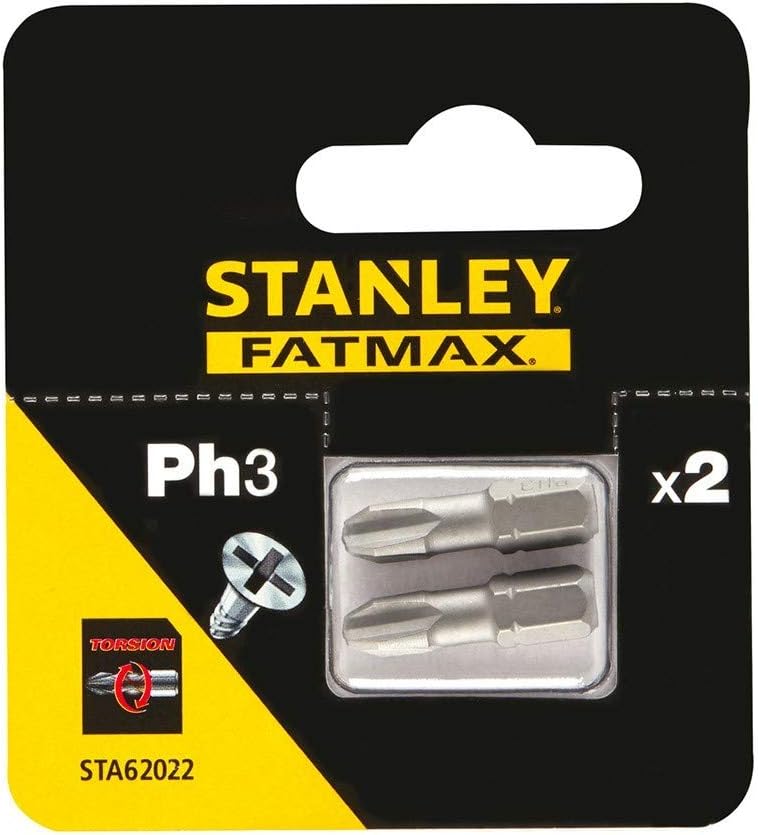 Hylsenøkkel Stanley STA62022-XJ; PH3; 2 stk