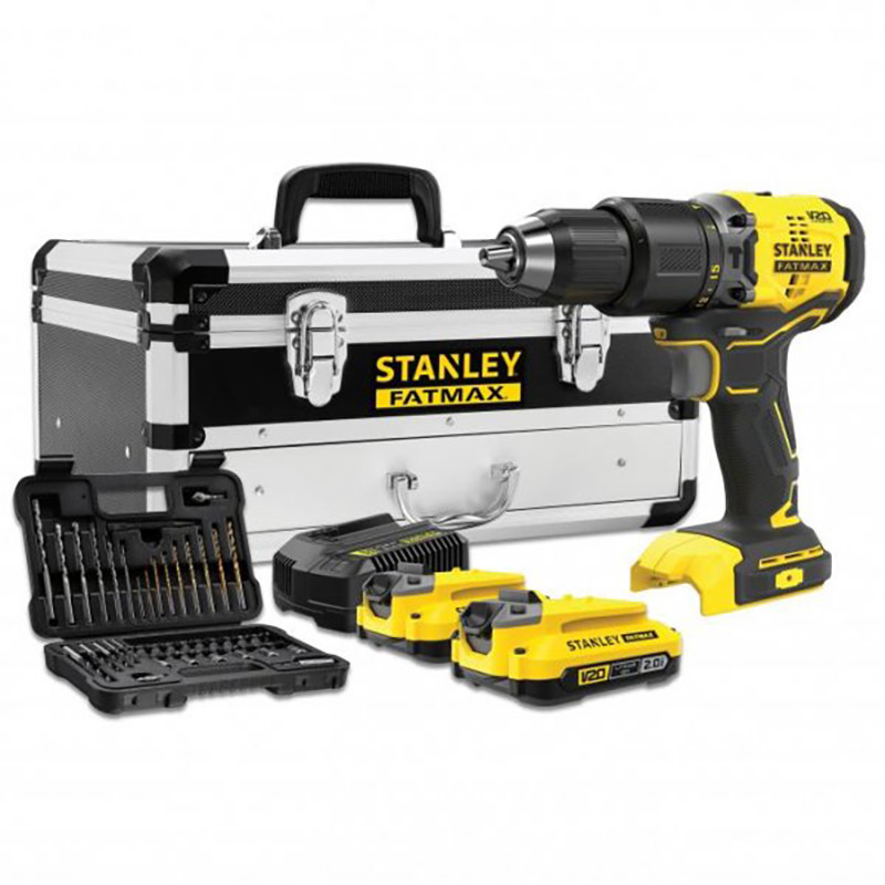 Slagskrutrekker / bor Stanley SFMCD715D2F-QW; 18 V; 2x2,0 Ah  batt. + tilbehør