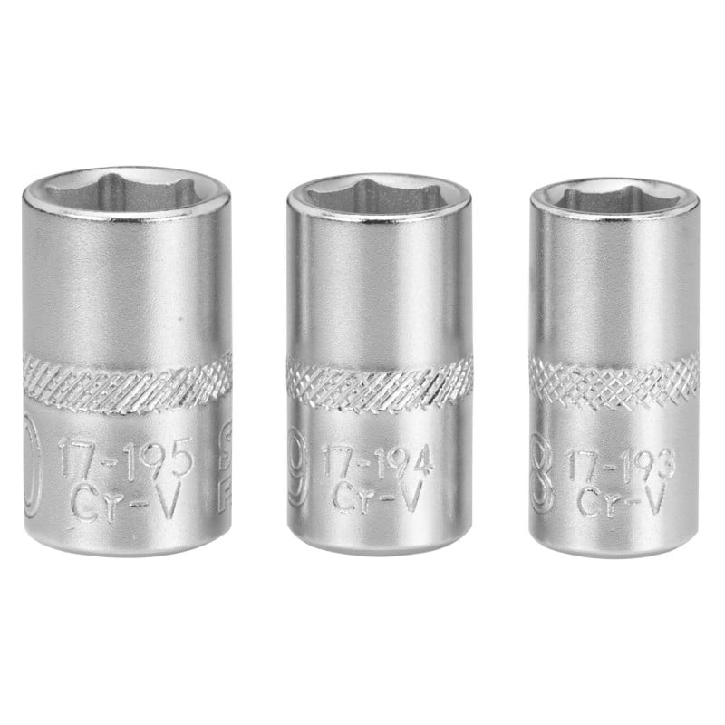 Hylsenøkkelsett Stanley FMMT17091-0; 1/4''; 8-10 mm; 3  stk