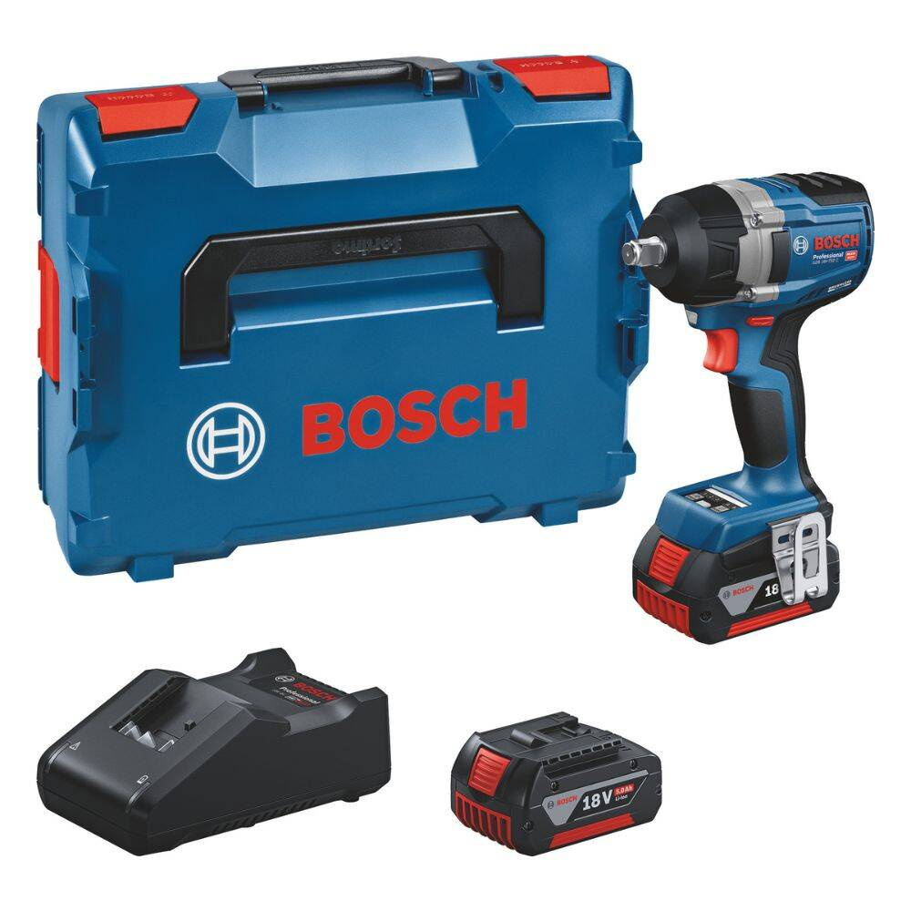 Slagmuttertrekker Bosch GDS 18V-750 C Professional; 18 V; 2x5,0 Ah batteri. + L-Boxx 136