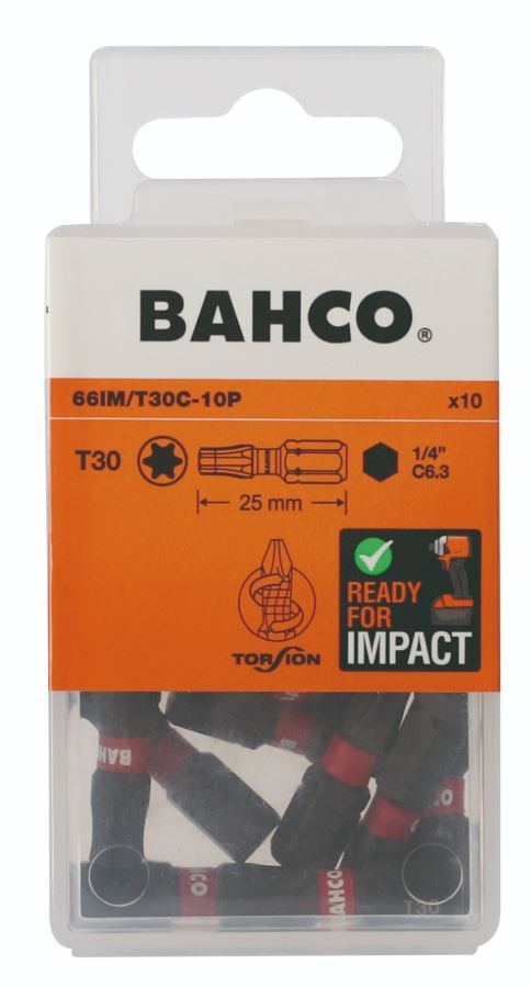 Impulssvingende dyse Bahco 66IM/T30C-10P; T30; 25 mm; 10 stk