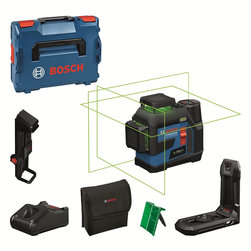 Krysslaser  Bosch GLL 12V-100-33 CG Professional; med koffert