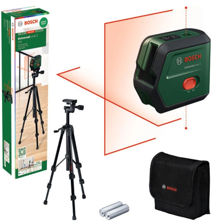 Krysslaser  Bosch UniversalLevel 2; med tilbehør
