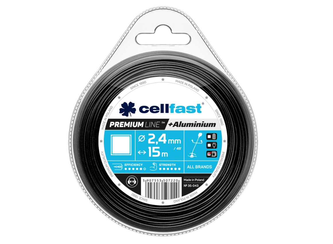 Trimmertråd Cellfast 35-063; 2,4 mm; 15 m