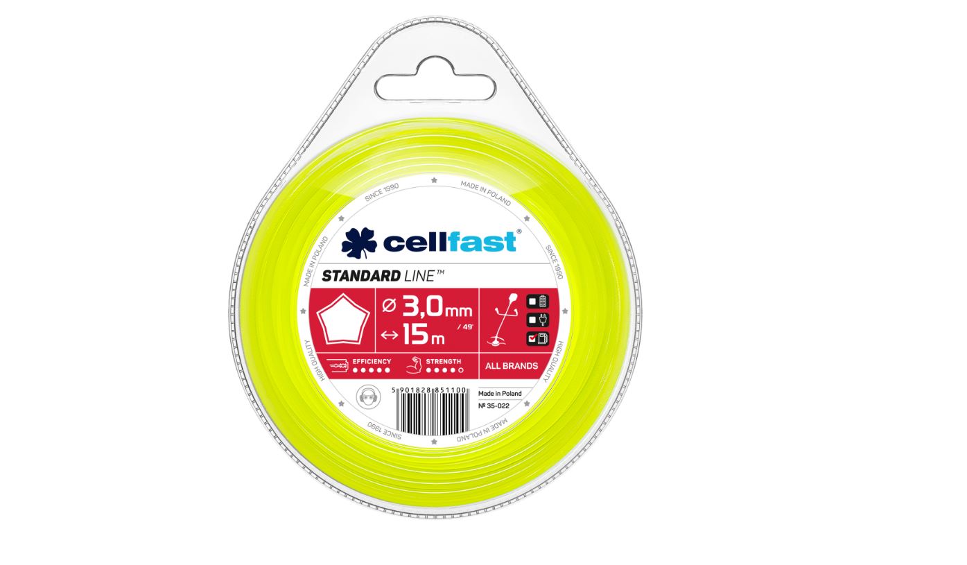 Trimmertråd Cellfast 35-022; 3,0 mm; 15 m